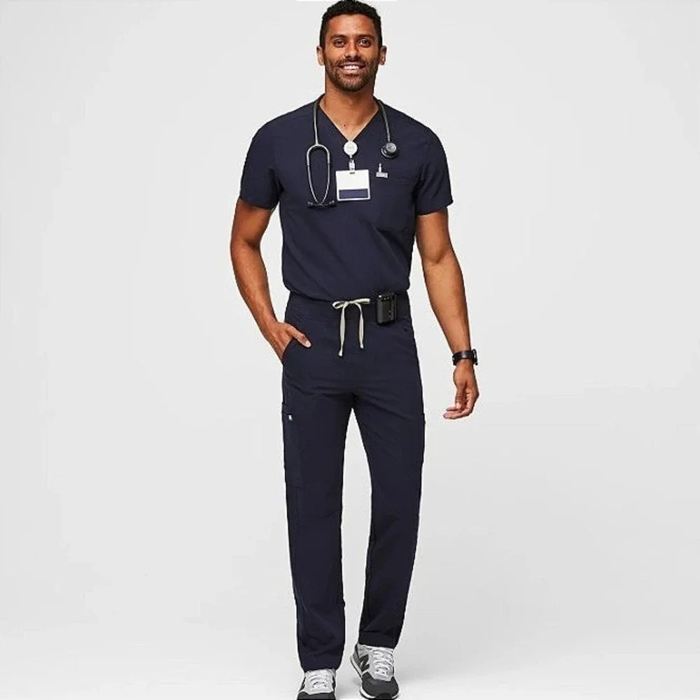 Figs Men's Axim Cargo Scrub Pants Size XL Navy Medical HealthCare Uniform EUC